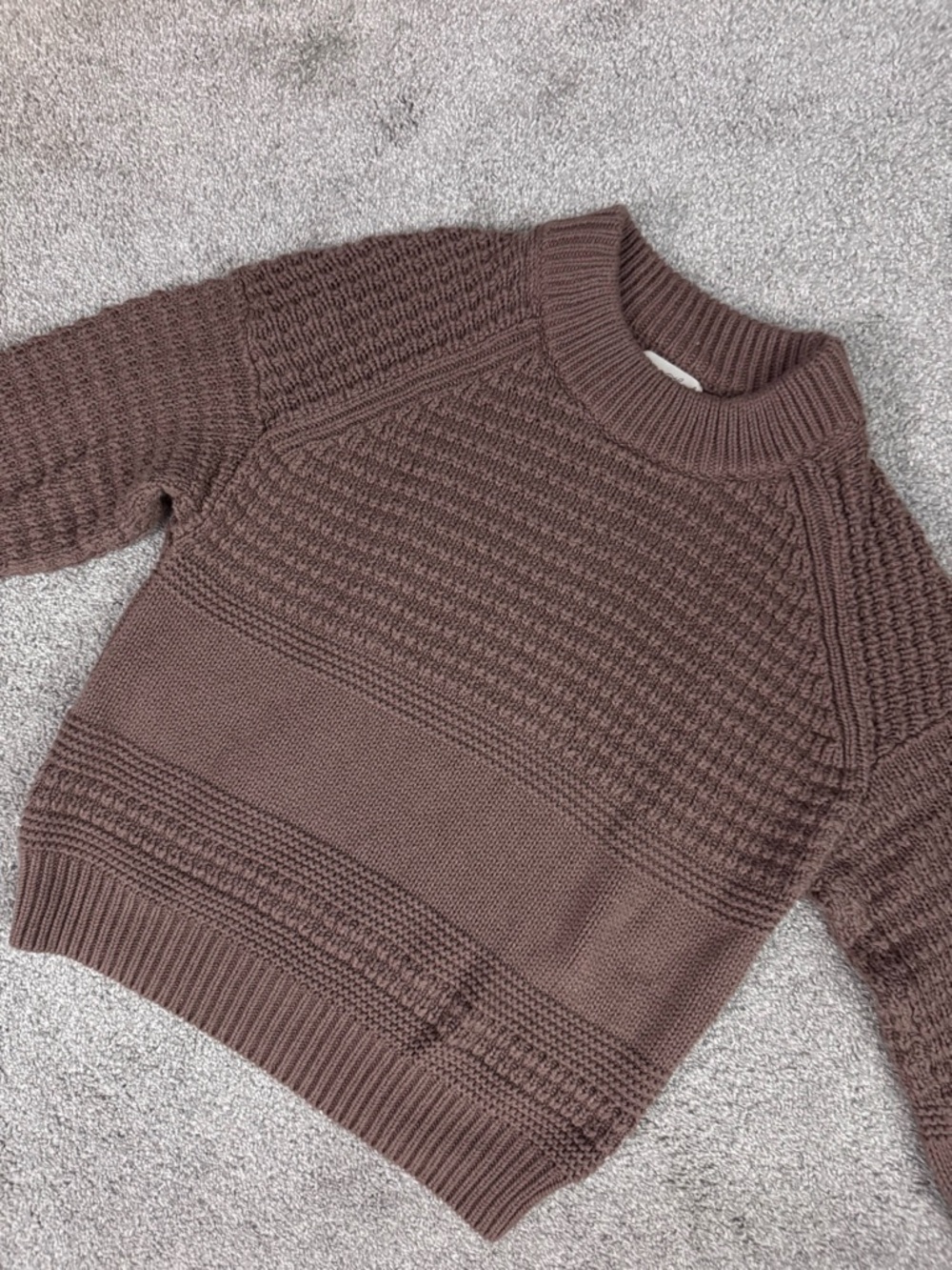 Universal Thread Mauve Brown Textured Knit Sweater